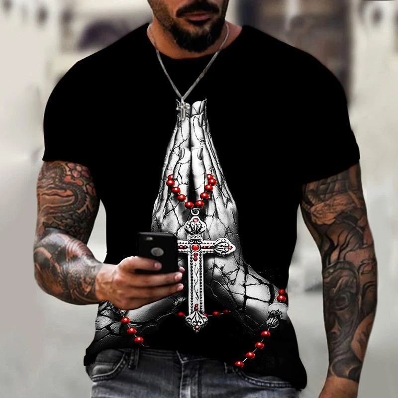 Summer Men's T-Shirt Cross Jesus 3d Print Street Fashion Clothing Oversized Crew Neck Plus Size Fashion Trend Black Tee Top 2025
Summer Men's T-Shirt Cross Jesus 3d Print Street Fashion Clothing Oversized Crew Neck Plus Size Fashion Trend Black Tee Top 2025
