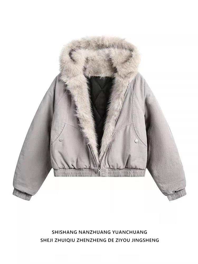 Retro American Deconstructed ort Cotton Jaet with Fur Collar ex Warm Winter Coat Casual Cleanfit Sle Pure Color
Retro American Deconstructed ort Cotton Jaet with Fur Collar ex Warm Winter Coat Casual Cleanfit Sle Pure Color