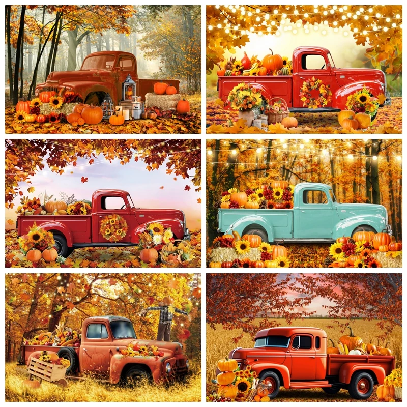 Harvested Autumn Truck Backdrops Photography Thanksgiving Pumpkin Background Baby Shower Portrait Photographic Photo Studio Prop
Harvested Autumn Truck Backdrops Photography Thanksgiving Pumpkin Background Baby Shower Portrait Photographic Photo Studio Prop