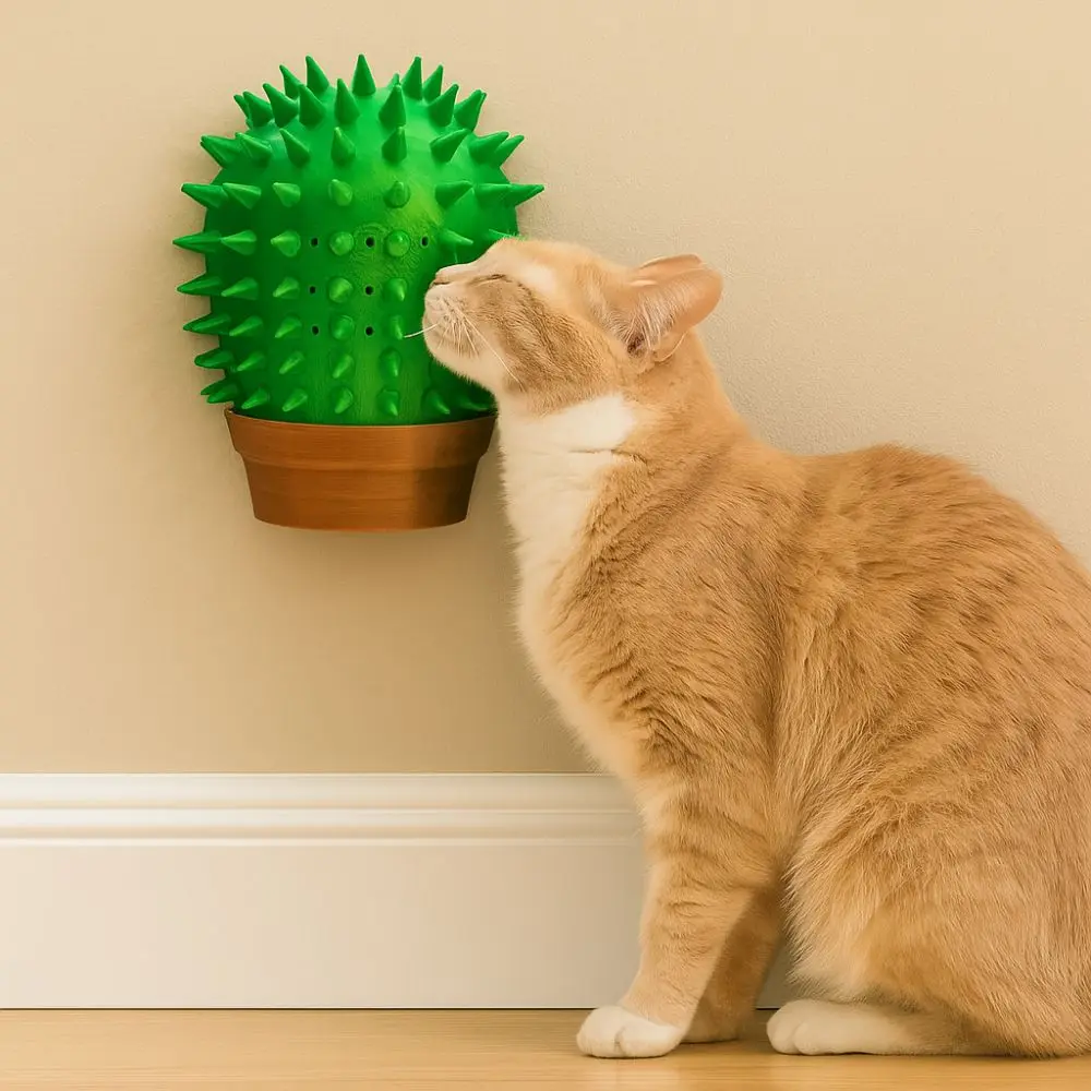 3D Printed Cactus Cat Scratching Board Wall Mounted Self-Grooming Cactus Hair Brush Wear Resistant Massage Combs For Small Cats
3D Printed Cactus Cat Scratching Board Wall Mounted Self-Grooming Cactus Hair Brush Wear Resistant Massage Combs For Small Cats