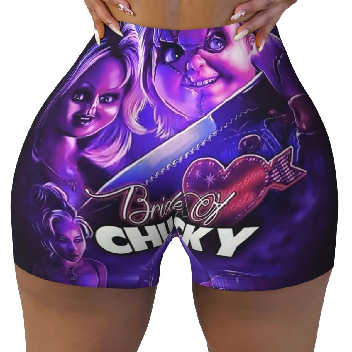 Custom Bride Of Chucky Volleyball Biker Workout Shorts Women Child's Play Horror Movie Athletic Gym Yoga Shorts 
Custom Bride Of Chucky Volleyball Biker Workout Shorts Women Child's Play Horror Movie Athletic Gym Yoga Shorts