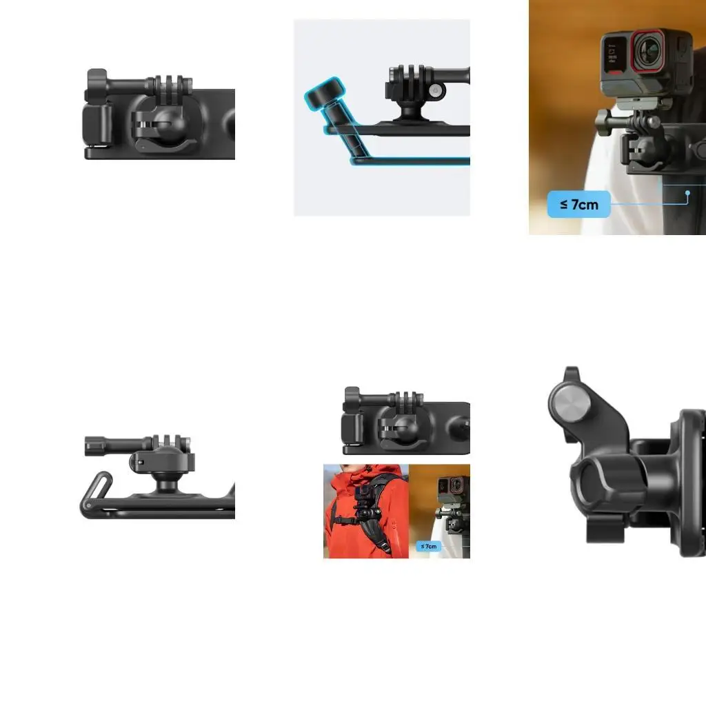 R53C Backpack Shoulder Strap Belt Action Camera Clip 360 Degree Swiveling Clamp Accessories for GO 3S GO 3 Action Camera
R53C Backpack Shoulder Strap Belt Action Camera Clip 360 Degree Swiveling Clamp Accessories for GO 3S GO 3 Action Camera