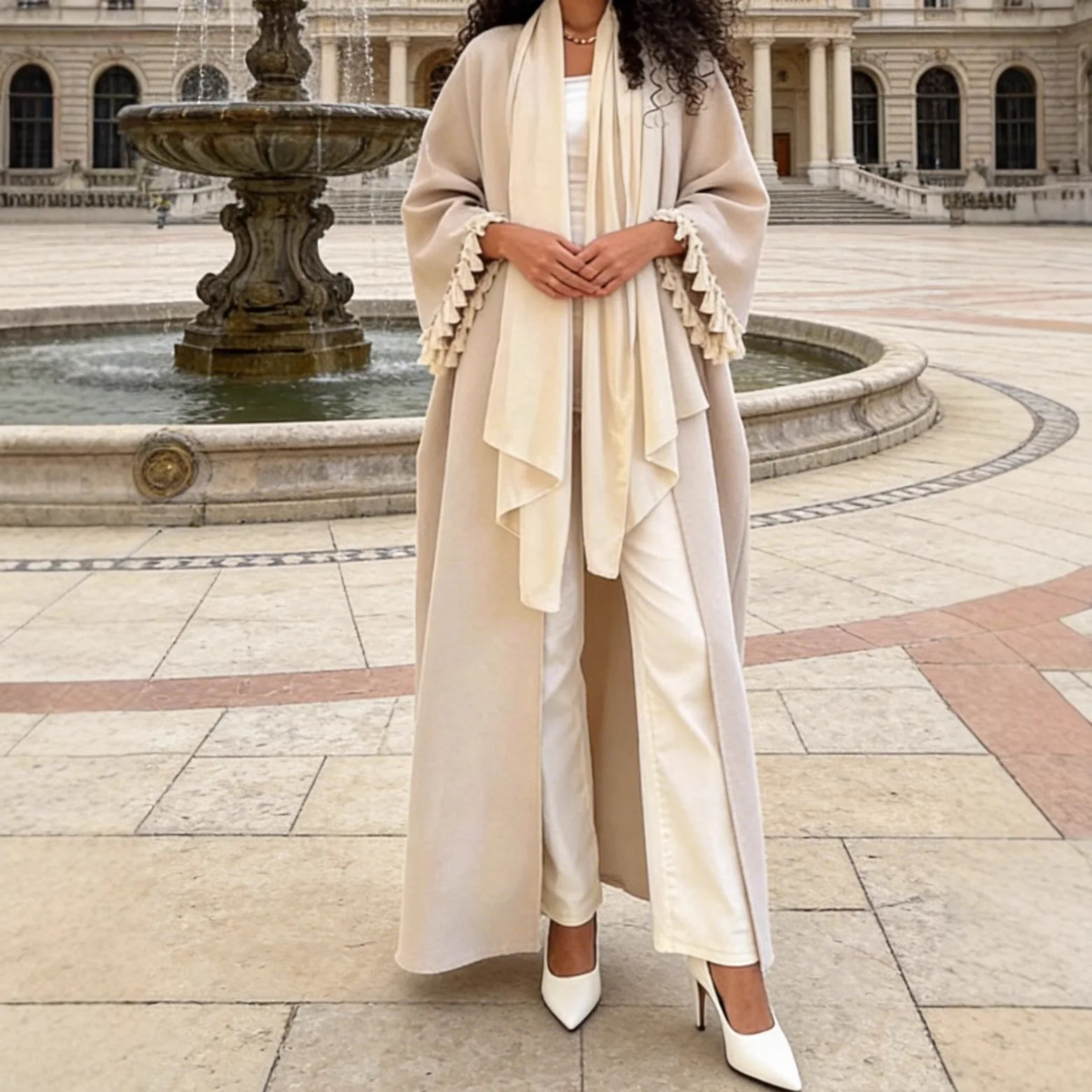 Платье-кардиган для женщин на Ид, длинное платье, открытая абайя, джалабия, роба с бахромой, мусульманское платье для Рамадана, дубайский кафтан, исламские платья, Марокко
Платье-кардиган для женщин на Ид, длинное платье, открытая абайя, джалабия, роба с бахромой, мусульманское платье для Рамадана, дубайский кафтан, исламские платья, Марокко