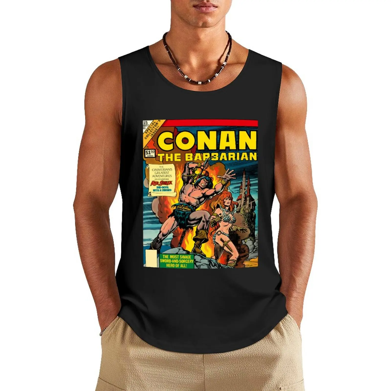 Conan and Red Sonja Tank Top sleeveless jackets gym wear men Men's summer t-shirt
Conan and Red Sonja Tank Top sleeveless jackets gym wear men Men's summer t-shirt
