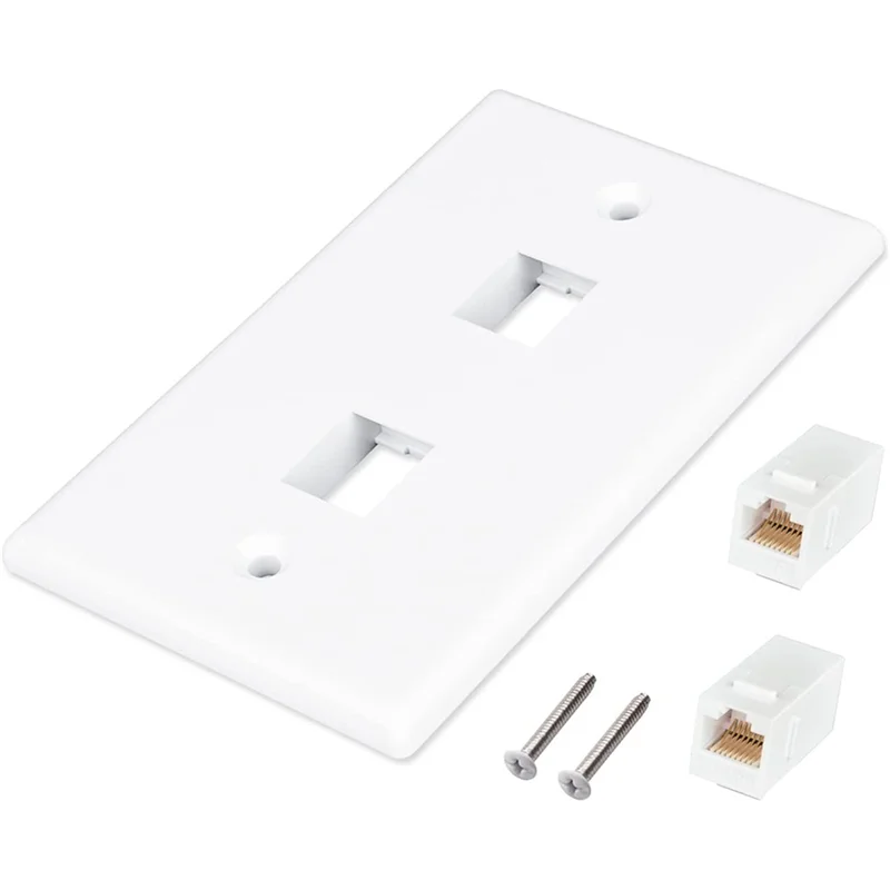 ABSE-20 Pack 2-портовая настенная панель Ethernet, настенная розетка Cat6 «мама-мама» RJ45 Keystone, линейная муфта, настенная розетка, белая
ABSE-20 Pack 2-портовая настенная панель Ethernet, настенная розетка Cat6 «мама-мама» RJ45 Keystone, линейная муфта, настенная розетка, белая