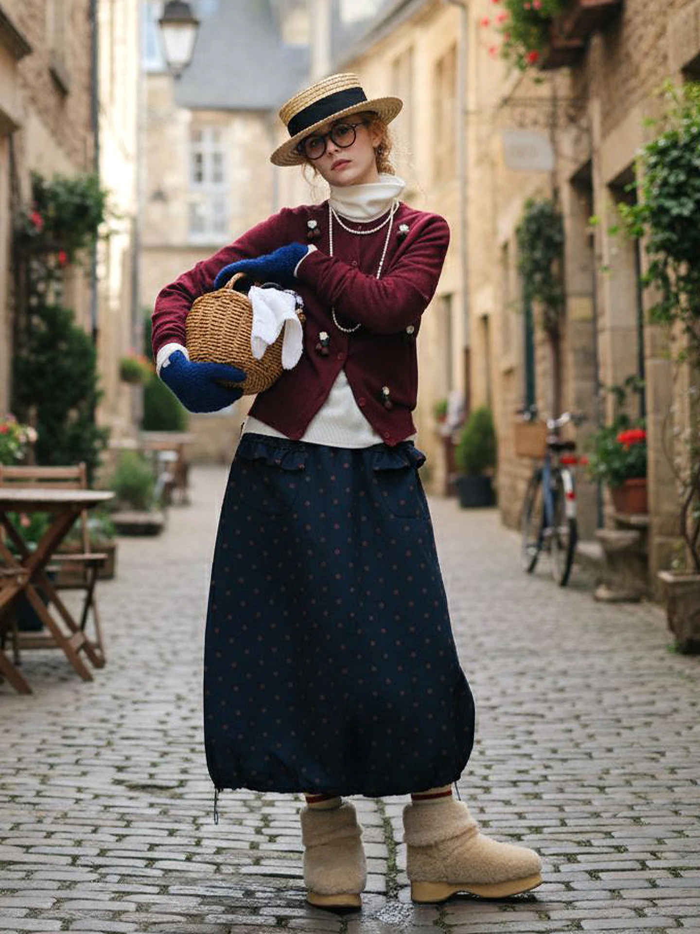 Women's Wine Red Knitted Cardigan, Retro Sweet Round - Neck Short Top, Gentle and Playful for Daily Wear 255286
Women's Wine Red Knitted Cardigan, Retro Sweet Round - Neck Short Top, Gentle and Playful for Daily Wear 255286