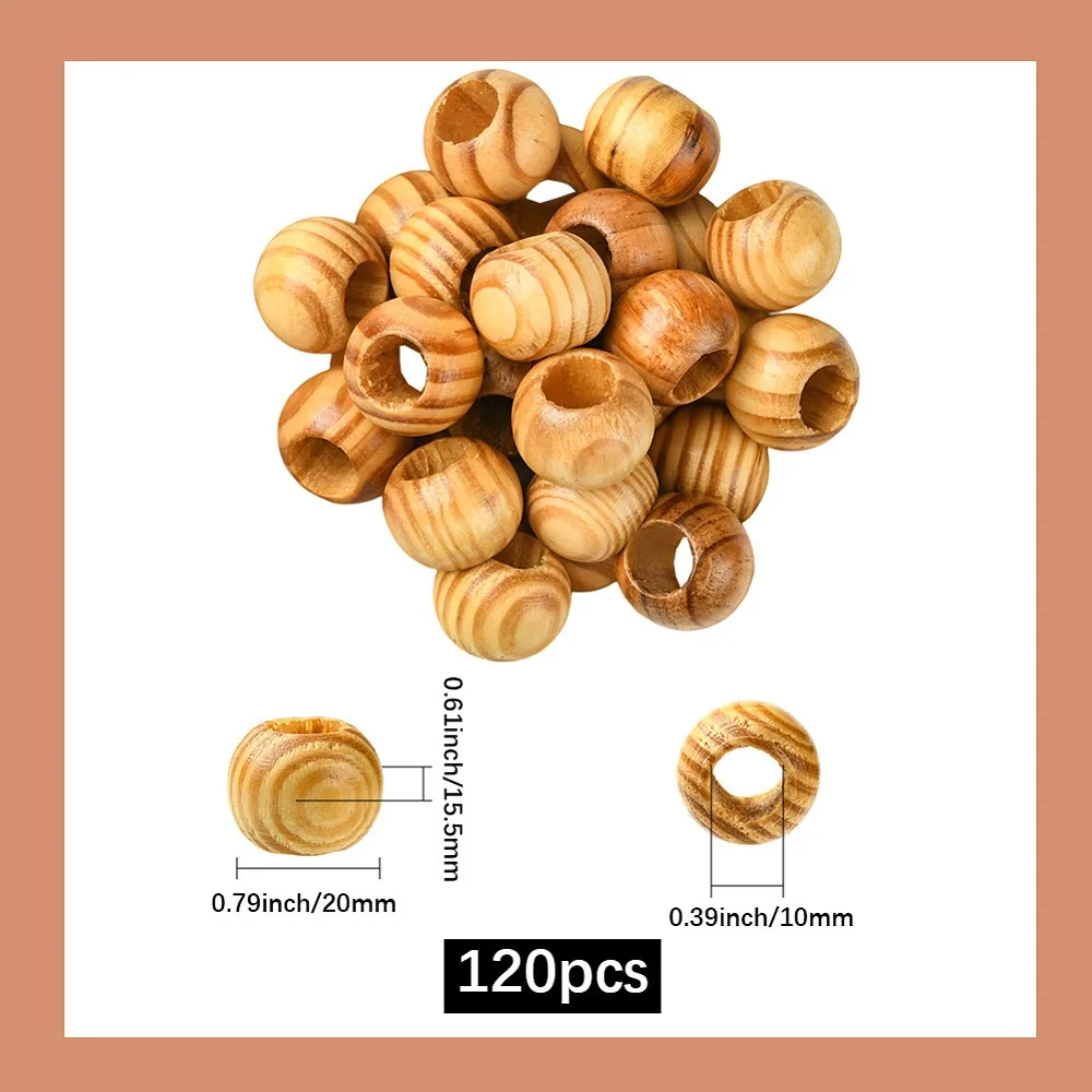 Pine Wood Beads Round BurlyWood 20x15.5mm Hole: 10mm 120pcs/set
Pine Wood Beads Round BurlyWood 20x15.5mm Hole: 10mm 120pcs/set