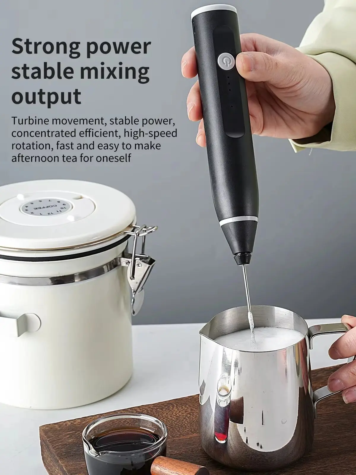 1PCS electric milk frother, handheld egg beater, USB rechargeable 3-speed blender, coffee beverage frother, food mixer
1PCS electric milk frother, handheld egg beater, USB rechargeable 3-speed blender, coffee beverage frother, food mixer
