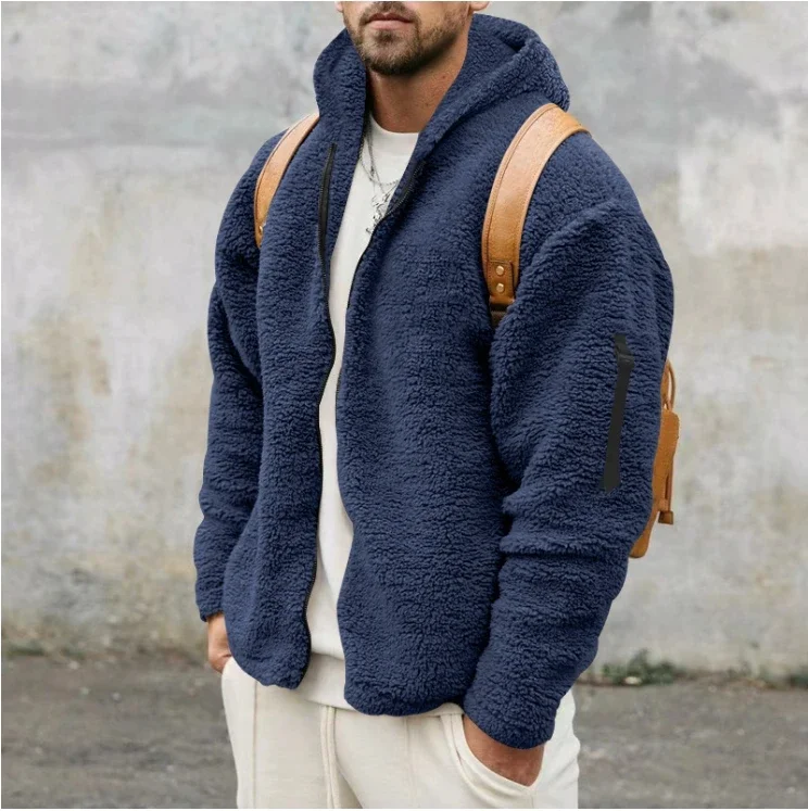 2024 Men Winter Warm Jacket Casual Fleece Solid Color Zipper Hoodies with Pockets Trendy Loose Fit Coat Outwear
2024 Men Winter Warm Jacket Casual Fleece Solid Color Zipper Hoodies with Pockets Trendy Loose Fit Coat Outwear