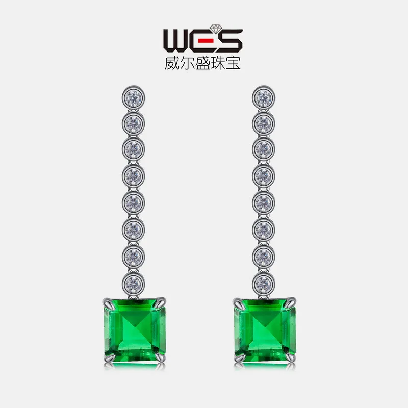 Серьги-цепочки из 18-каратного золота с инкрустацией цветным детским камнем PT950, платиновые серьги с культивированным изумрудом для женщин
Серьги-цепочки из 18-каратного золота с инкрустацией цветным детским камнем PT950, платиновые серьги с культивированным изумрудом для женщин