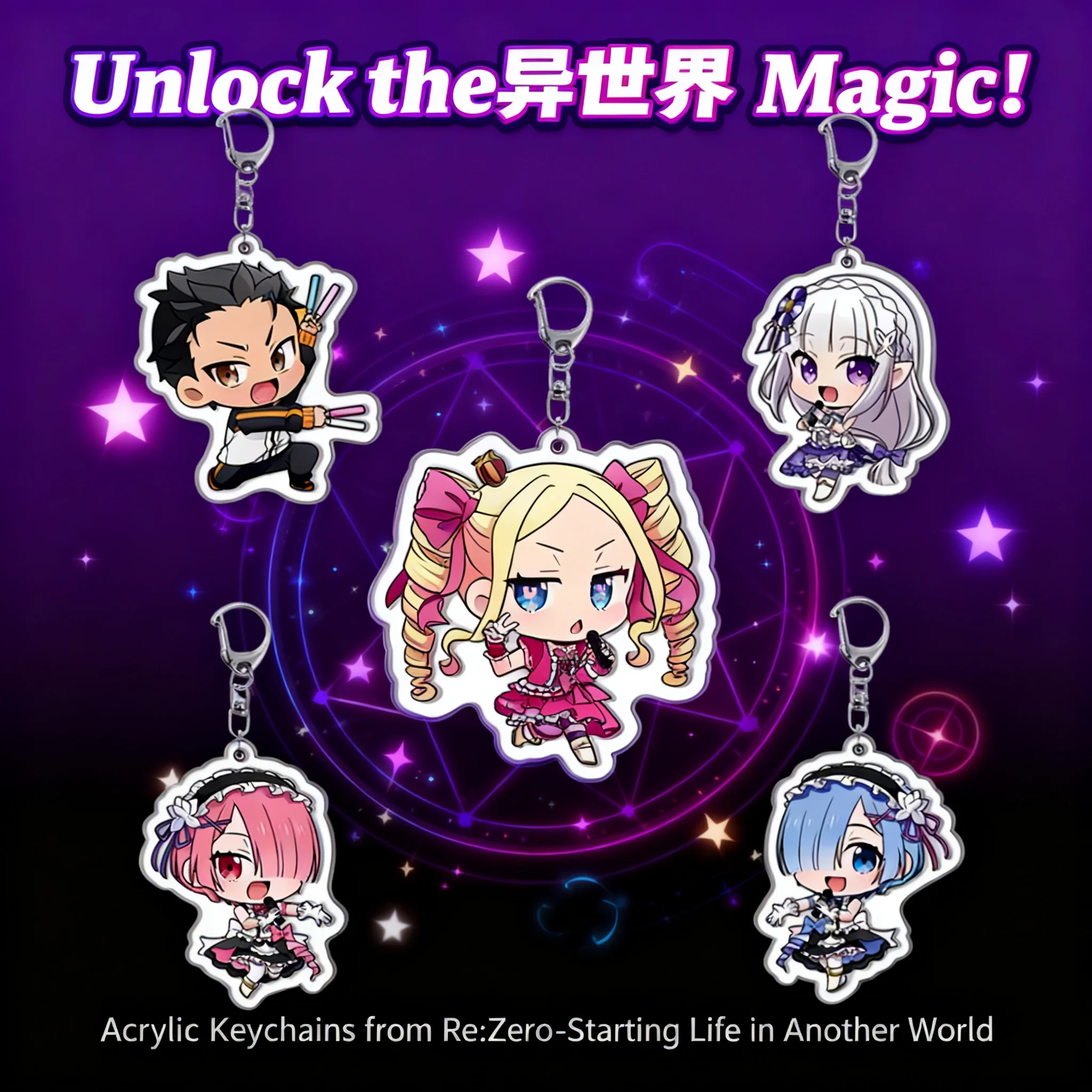 From Zero Starting Life in Another World Acrylic Keychain Cute Backpack Charm Pendant Accessories for Fans
From Zero Starting Life in Another World Acrylic Keychain Cute Backpack Charm Pendant Accessories for Fans
