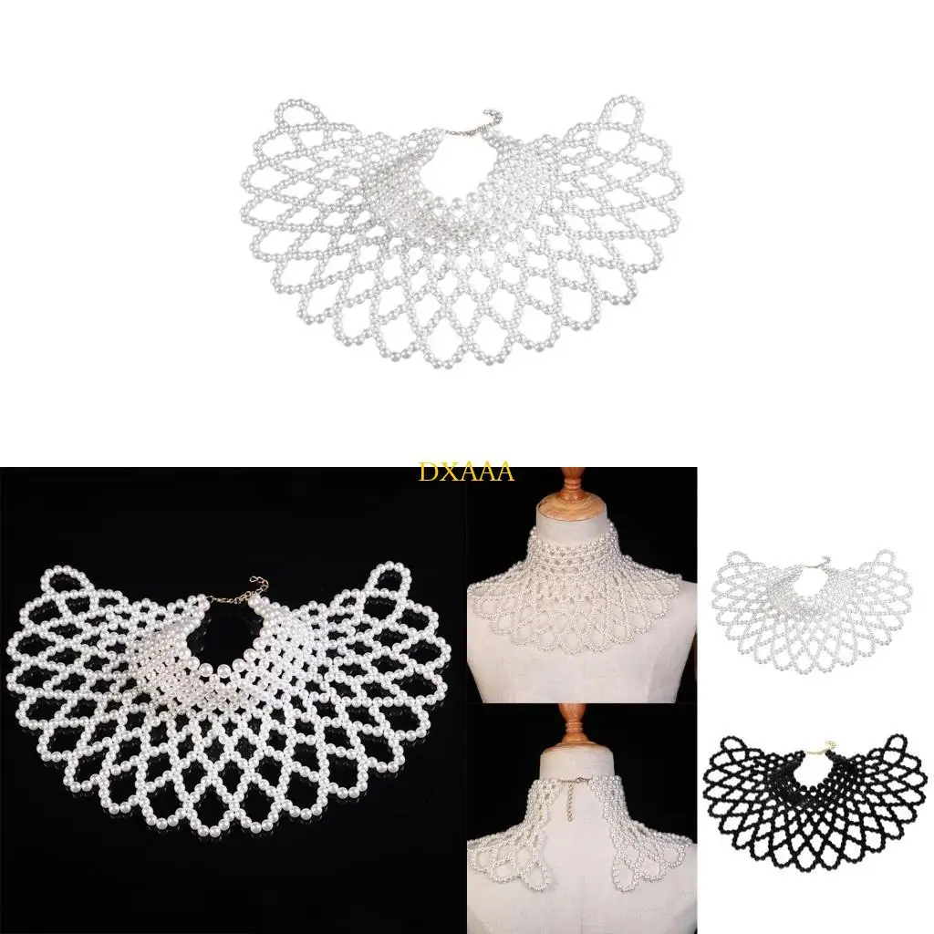 DXAA Women Faux Imitation Pearl Necklace Shawl Beaded Body Chain Bib Collar Necklace
DXAA Women Faux Imitation Pearl Necklace Shawl Beaded Body Chain Bib Collar Necklace