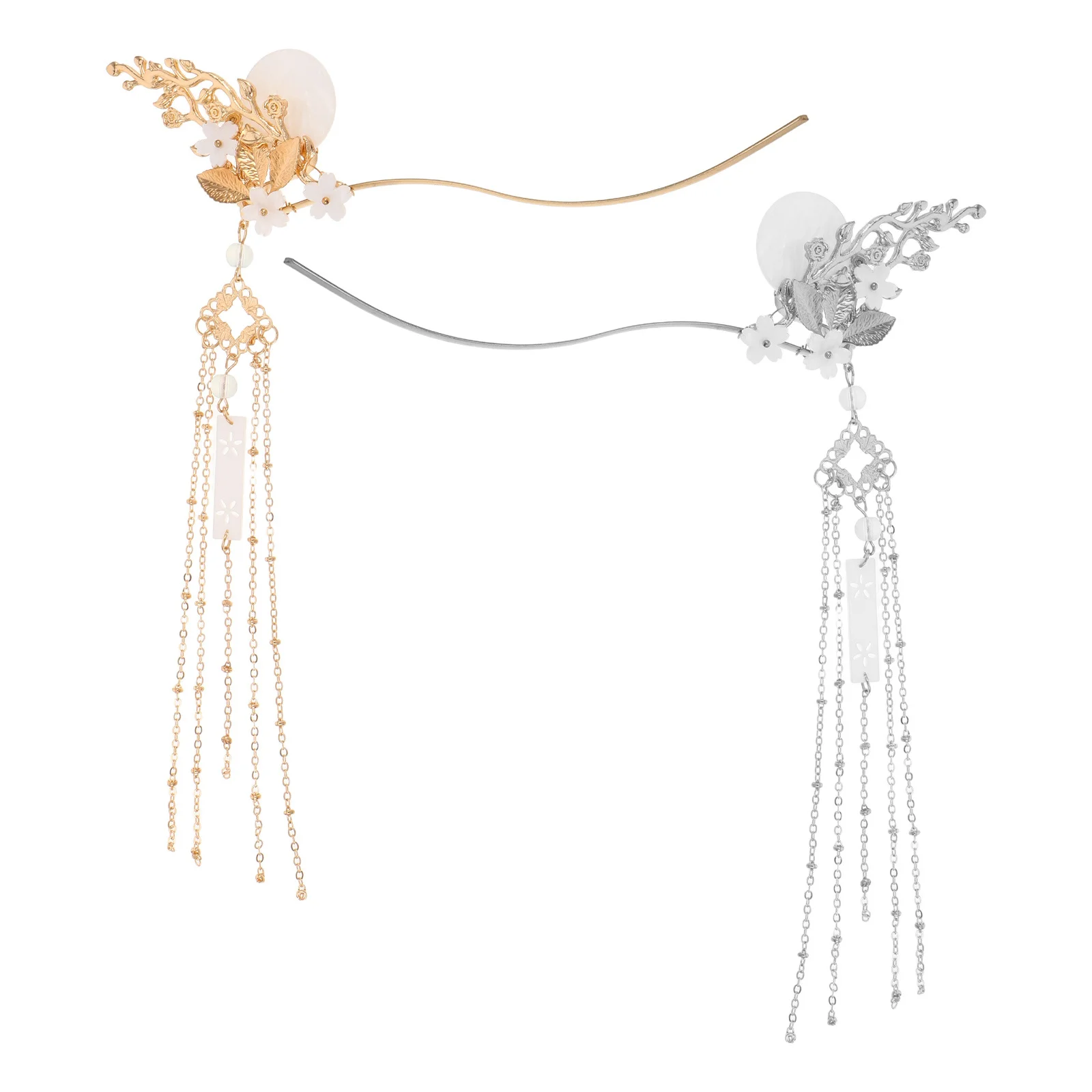 2Pcs Chinese Style Hair Accessories Tassel Hairpin Set Elegant Flowers Metal Vintage Dangle Pendant Traditional Hair Fork
2Pcs Chinese Style Hair Accessories Tassel Hairpin Set Elegant Flowers Metal Vintage Dangle Pendant Traditional Hair Fork