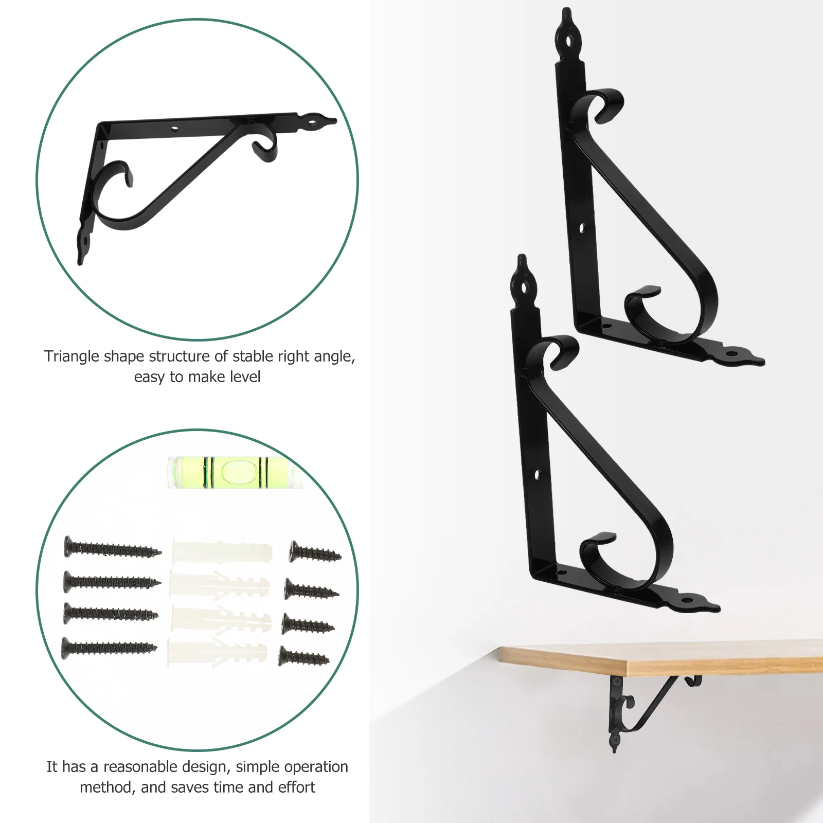 2 Sets Shelf Bracket Thickened Iron Wall Shelves Heavy Duty Corner Brace Industrial Brackets Work
2 Sets Shelf Bracket Thickened Iron Wall Shelves Heavy Duty Corner Brace Industrial Brackets Work