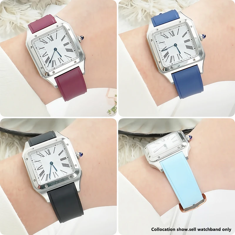 15,5 мм 17,5 мм для Cartier Santos Dumont, мягкий водонепроницаемый ремешок из фторкаучука, быстросъемный ремешок для часов, аксессуары для браслета
15,5 мм 17,5 мм для Cartier Santos Dumont, мягкий водонепроницаемый ремешок из фторкаучука, быстросъемный ремешок для часов, аксессуары для браслета