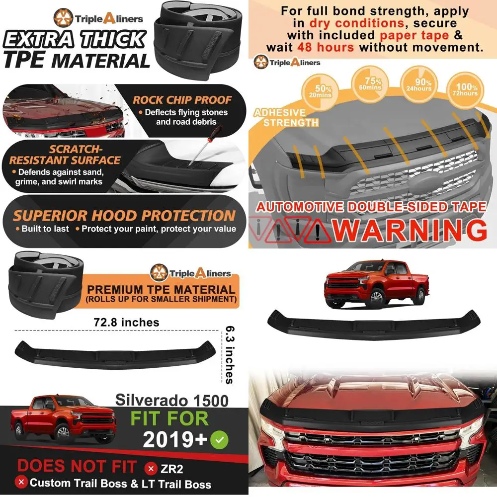 Защитная пленка для дефлектора капота, совместимая с аксессуарами Chevy Silverado 1500 2019-2025 2026, защита для капота, TPE, защита от насекомых
Защитная пленка для дефлектора капота, совместимая с аксессуарами Chevy Silverado 1500 2019-2025 2026, защита для капота, TPE, защита от насекомых