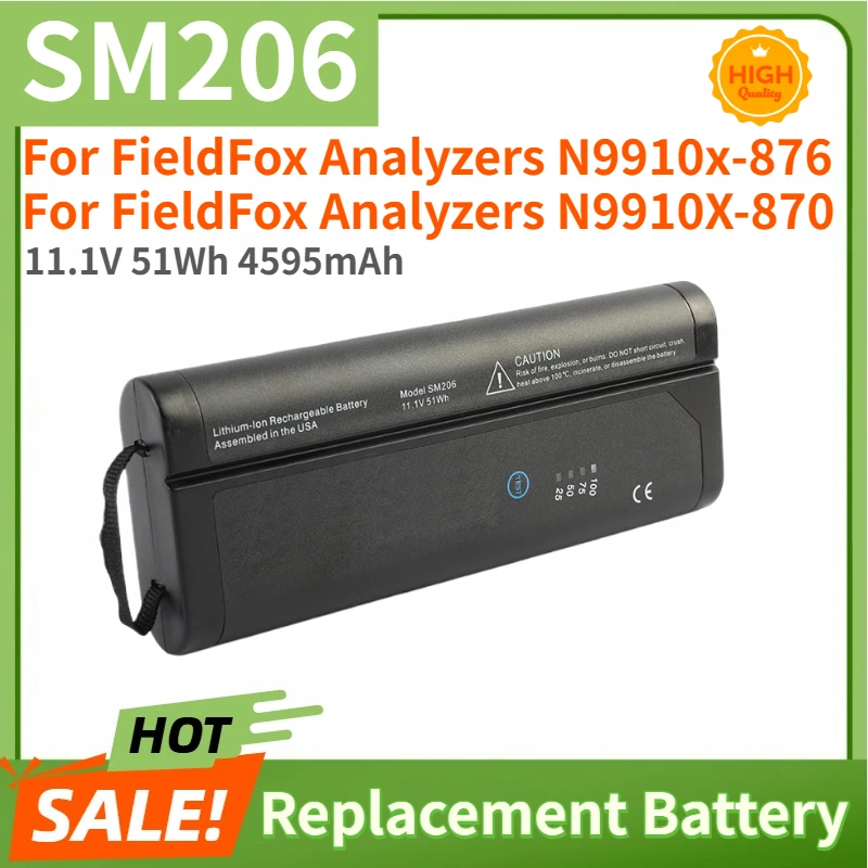 SM206 High Quality Battery 11.1V 51Wh 4595mAh for FieldFox Analyzers N9910x-876 N9910X-870 Brand New Replacement Battery
SM206 High Quality Battery 11.1V 51Wh 4595mAh for FieldFox Analyzers N9910x-876 N9910X-870 Brand New Replacement Battery