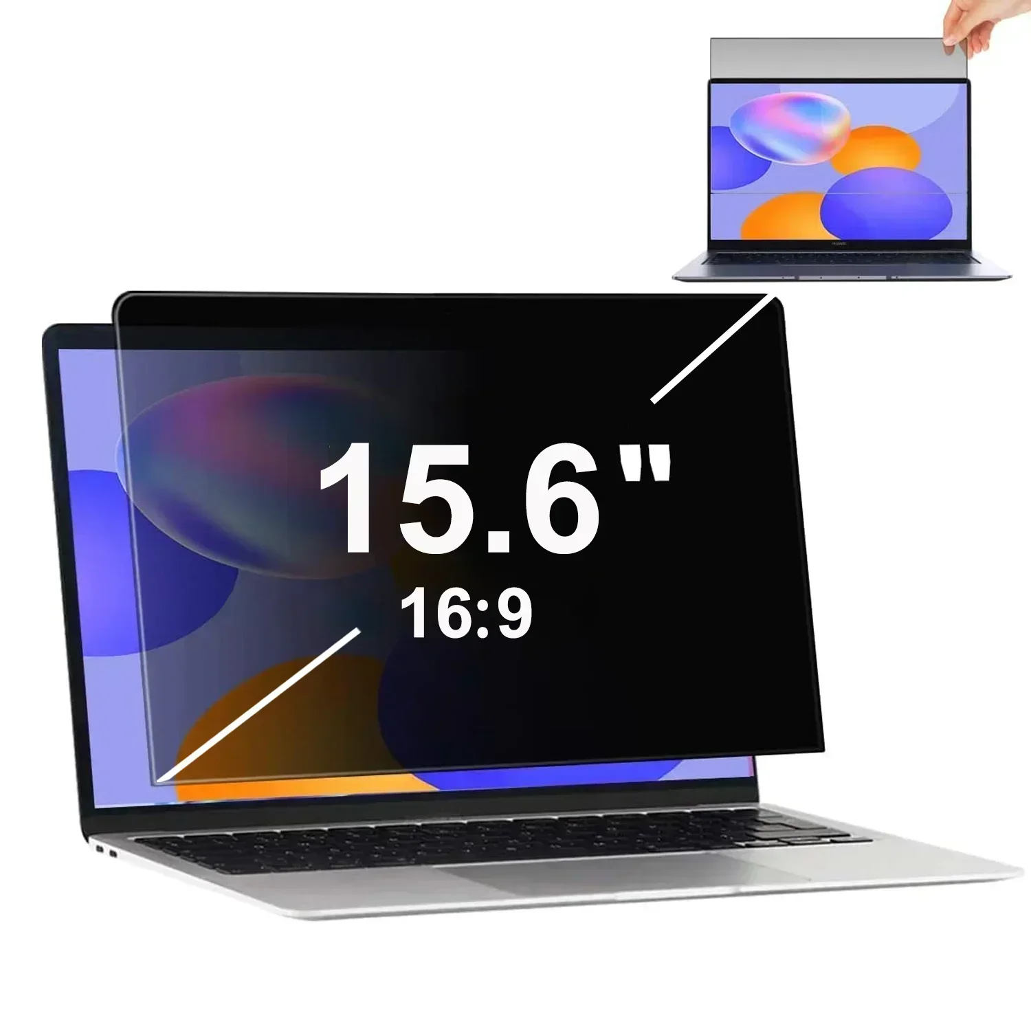 Privacy Screen Filter for 15.6 "Widescreen, Anti-Glare Laptop Screen Protector, 16:9 Aspect
Privacy Screen Filter for 15.6 "Widescreen, Anti-Glare Laptop Screen Protector, 16:9 Aspect