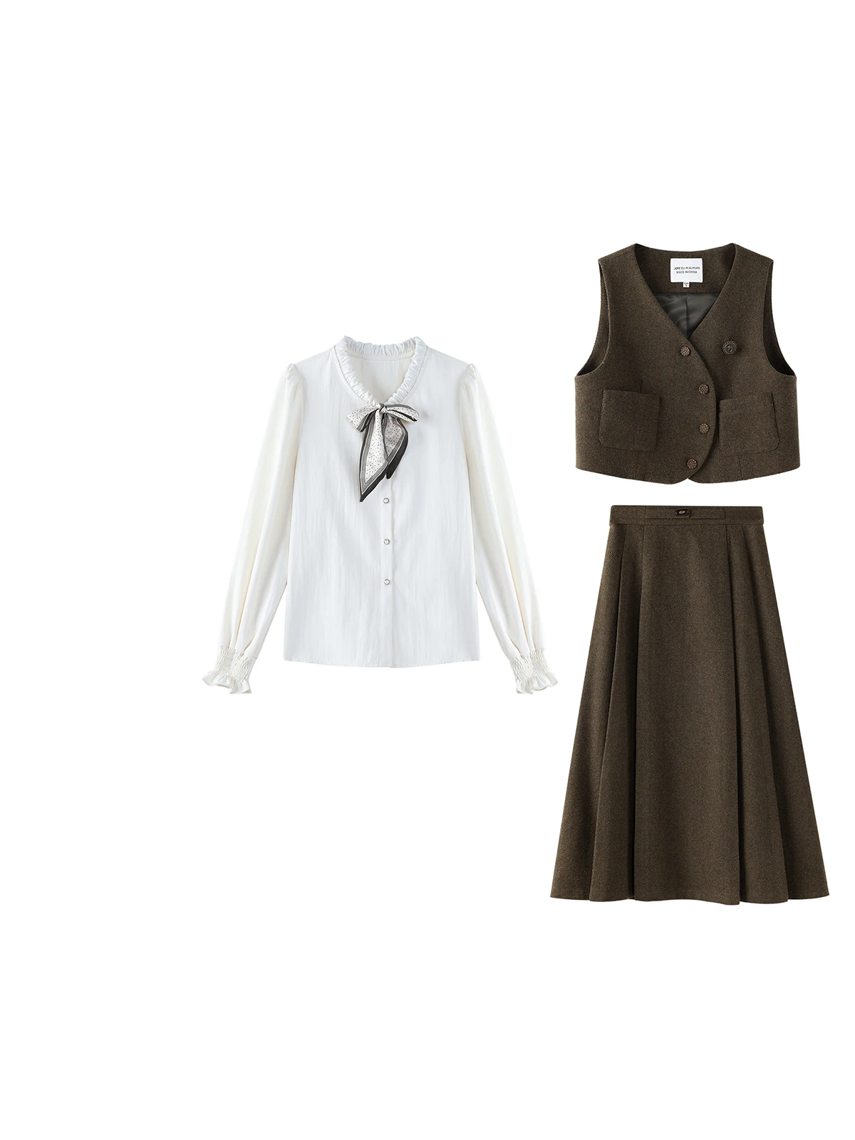 Комплект из двух предметов: Женский модный комплект с юбкой и жилетом Swan Southern Berlin Girl, осенняя новинка 2025 года, с длинным рукавом и отложным воротником
Комплект из двух предметов: Женский модный комплект с юбкой и жилетом Swan Southern Berlin Girl, осенняя новинка 2025 года, с длинным рукавом и отложным воротником