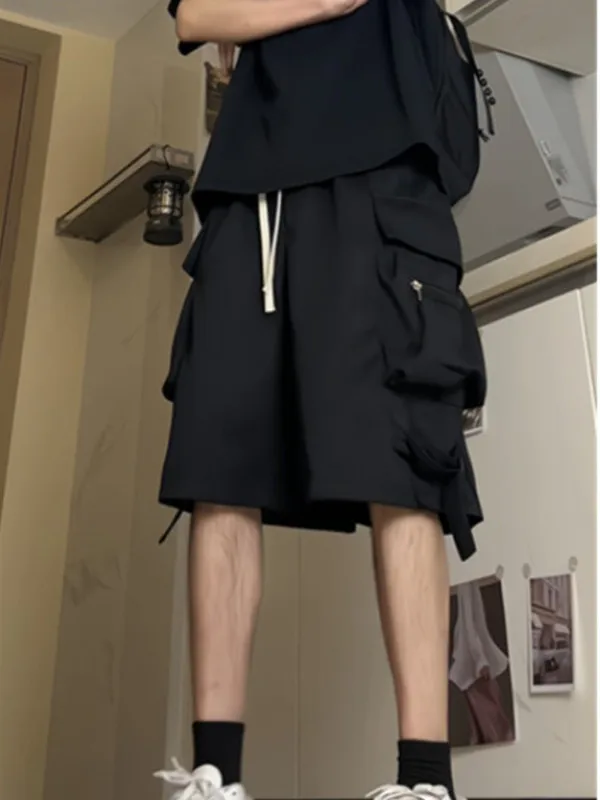 Модная японская рабочая одежда, брюки свободного покроя, легкие американские уличные брюки, функциональные свободные брюки большого размера «пять четвертей»
Модная японская рабочая одежда, брюки свободного покроя, легкие американские уличные брюки, функциональные свободные брюки большого размера «пять четвертей»