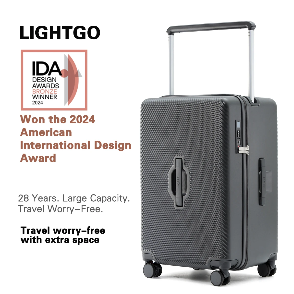 LightGO 23KG Carry On Luggage Suitcase Business Travel Spinner Wheels USB Type-C Charging Large Capacity 20/26/28 Inch
LightGO 23KG Carry On Luggage Suitcase Business Travel Spinner Wheels USB Type-C Charging Large Capacity 20/26/28 Inch