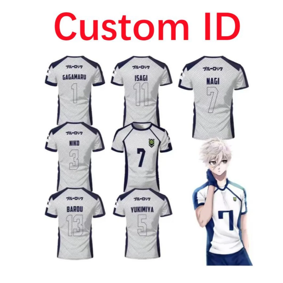 2024 Summer New Men's Blue Lock Anime Soccer Jersey T-shirt Women's Round Neck Breathable Sports Tops Kids Casual Short Sleeve T
2024 Summer New Men's Blue Lock Anime Soccer Jersey T-shirt Women's Round Neck Breathable Sports Tops Kids Casual Short Sleeve T