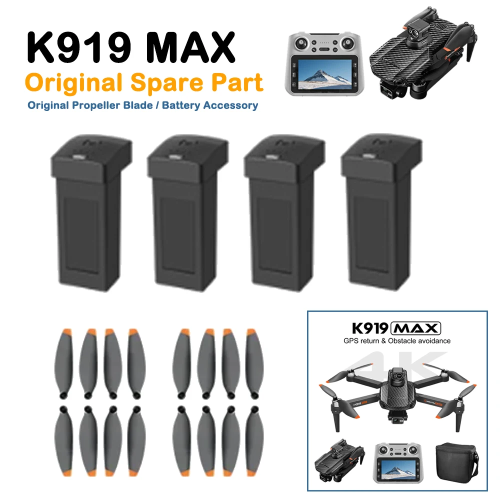 K919 MAX Drone Original Spare Part K919MAX Battery / Propeller Blade Maple Leaf Wing Rotor Part K919 MAX Accessory
K919 MAX Drone Original Spare Part K919MAX Battery / Propeller Blade Maple Leaf Wing Rotor Part K919 MAX Accessory