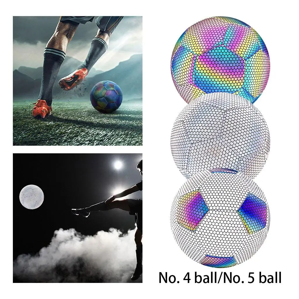 Soccer Ball Size 4/5 Holographic Reflective Glowing Glow in The Dark-Gifts for
Soccer Ball Size 4/5 Holographic Reflective Glowing Glow in The Dark-Gifts for