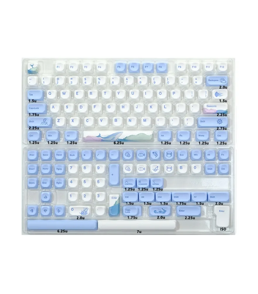 Blue MOA\ KOA sublimation PBT material 135 keys small full set of universal mechanical keyboard keycaps
Blue MOA\ KOA sublimation PBT material 135 keys small full set of universal mechanical keyboard keycaps