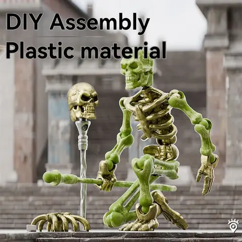 New Halloween Action Figure Death God Skeleton Multi-Joint Mobile Shapeshift Robot,Action Manikin Character Figure Toys Gifts