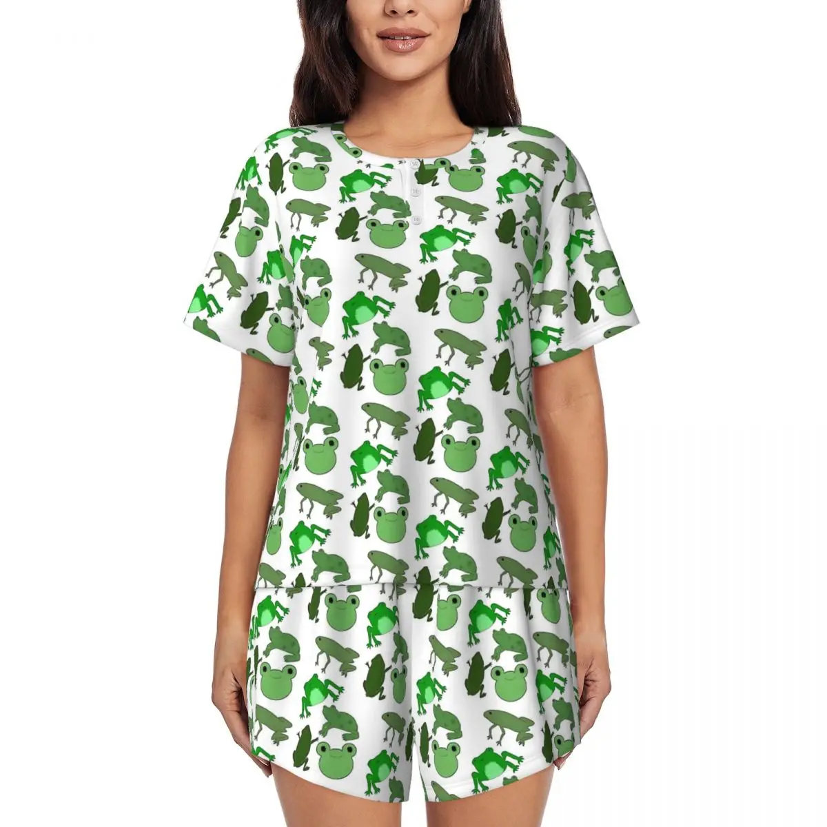 Cute Forgs Pajamas Animal Print Casual O Neck Home Suit Lady 2 Pieces Graphic Short Sleeve Lovely Pajama Sets
Cute Forgs Pajamas Animal Print Casual O Neck Home Suit Lady 2 Pieces Graphic Short Sleeve Lovely Pajama Sets