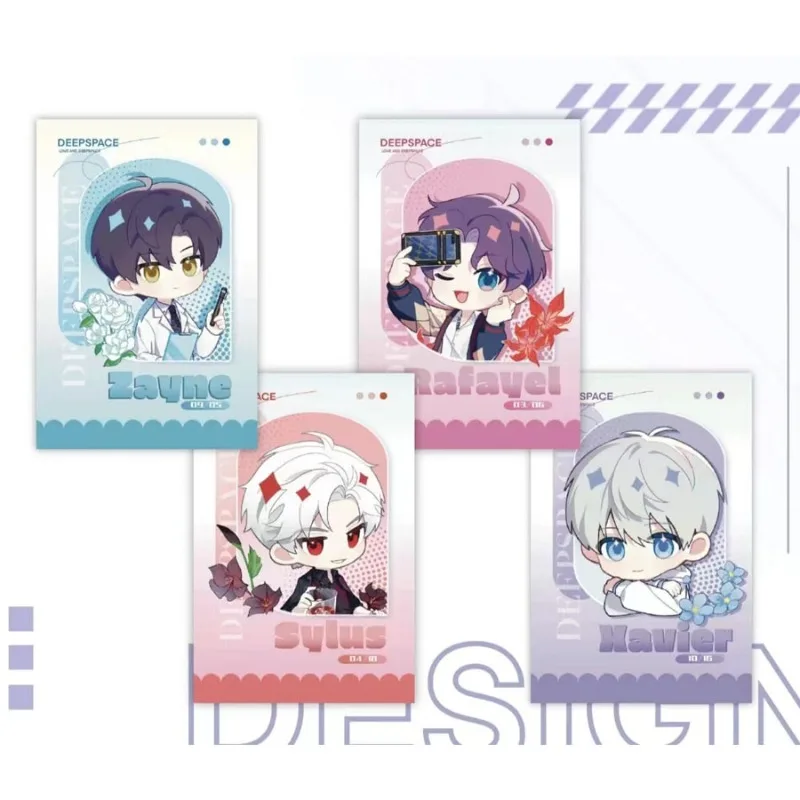 Набор из 4 Q-версии Lomo-карточек с персонажами Love and Deep Space (Ксавьер, Рафаэль, Сайлус, Калеб, Зейн) – коллекционный подарок для фанатов, сувенир
Набор из 4 Q-версии Lomo-карточек с персонажами Love and Deep Space (Ксавьер, Рафаэль, Сайлус, Калеб, Зейн) – коллекционный подарок для фанатов, сувенир