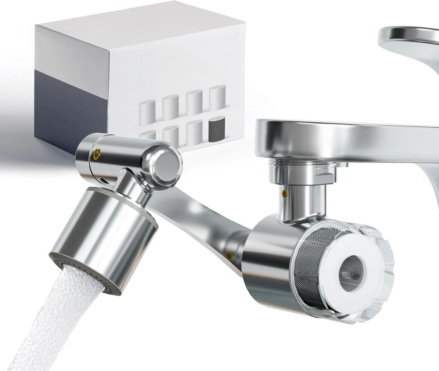 Фильтр для воды-удлинитель крана, раковина, защита от брызг 1080 ° Вращающийся аэратор крана, снижение запаха хлора свинца, 2 режима распыления воды
Фильтр для воды-удлинитель крана, раковина, защита от брызг 1080 ° Вращающийся аэратор крана, снижение запаха хлора свинца, 2 режима распыления воды