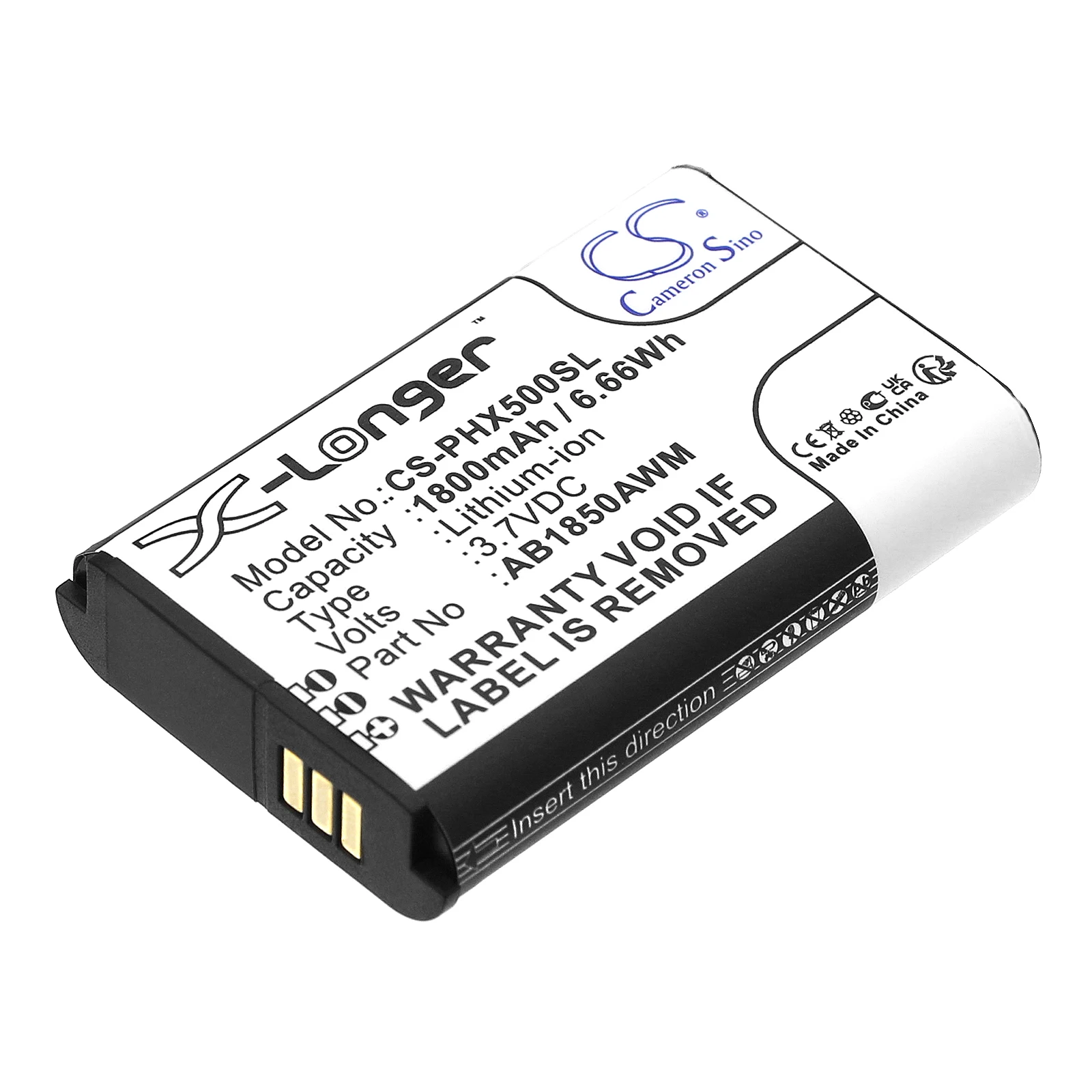 CS Battery 3.7V/1800mAh AB1850AWM for Philips Xenium X500, 9@9K, 9A9K, AB1720AWM, AB1790AWM
CS Battery 3.7V/1800mAh AB1850AWM for Philips Xenium X500, 9@9K, 9A9K, AB1720AWM, AB1790AWM