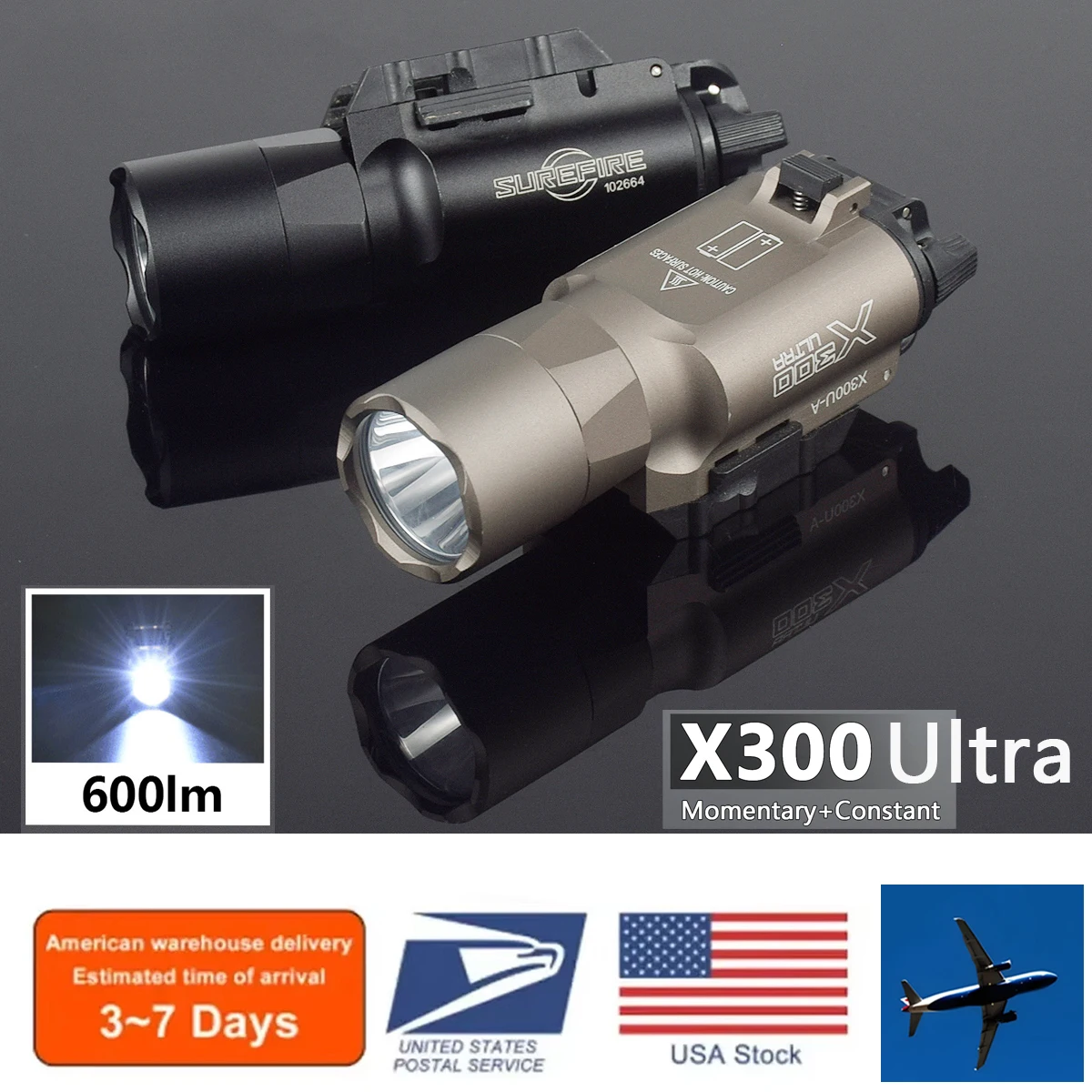 Tactical Weapon Light X300 Ultra Pistol Gun Surefir X300U Airsoft Handgun Scout Weapon Flashlight GLOCK Picatinny Rail Lights
Tactical Weapon Light X300 Ultra Pistol Gun Surefir X300U Airsoft Handgun Scout Weapon Flashlight GLOCK Picatinny Rail Lights