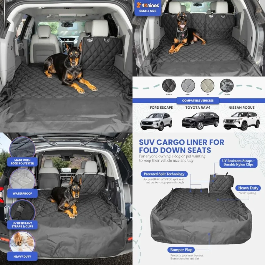 Split Cargo Liner for SUV For Dogs Pets, Heavy-Duty, Waterproof Trunk Mat Cargo Cover Fits 60/40 Split Bench Armrest Pass-Throu
Split Cargo Liner for SUV For Dogs Pets, Heavy-Duty, Waterproof Trunk Mat Cargo Cover Fits 60/40 Split Bench Armrest Pass-Throu