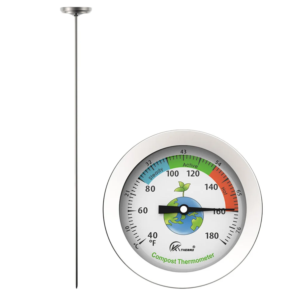 Soil Thermometer Stainless Steel Waterproof Measurement Tool for Garden Flowerpot Greenhouse Wide Scale
Soil Thermometer Stainless Steel Waterproof Measurement Tool for Garden Flowerpot Greenhouse Wide Scale