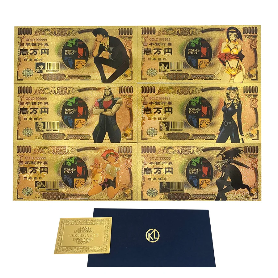Japan Anime gold banknotes Cartoon Cards Ticket for Fans Collection Gift Home Room Bar Decor
Japan Anime gold banknotes Cartoon Cards Ticket for Fans Collection Gift Home Room Bar Decor