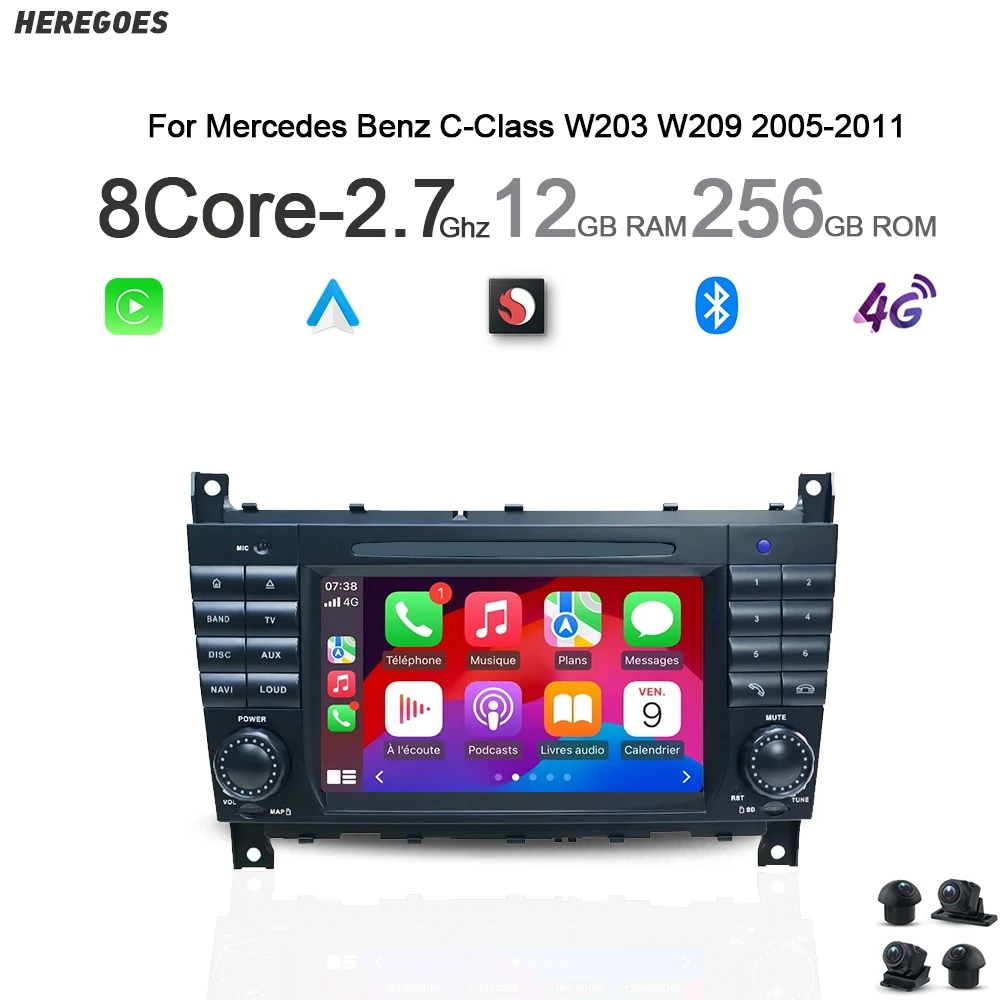 Автомобильный DVD-проигрыватель Carplay, 7 дюймов, Android 13, навигация, Wi-Fi, фотосессия для Mercedes Benz C-Class W203 CLK W209 W219 2004-2012
Автомобильный DVD-проигрыватель Carplay, 7 дюймов, Android 13, навигация, Wi-Fi, фотосессия для Mercedes Benz C-Class W203 CLK W209 W219 2004-2012
