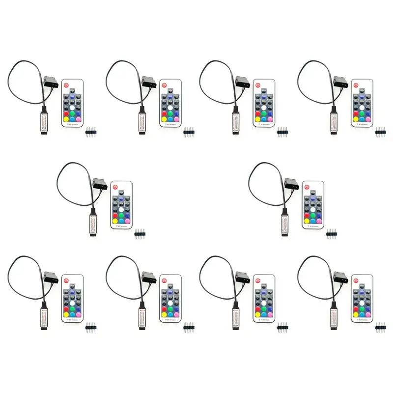 10X Computer Fan Lighting Effect Controller,5V 3-Pin/12V 4-Pin RGB Fan Equipment Wire Control/Remote Controller
10X Computer Fan Lighting Effect Controller,5V 3-Pin/12V 4-Pin RGB Fan Equipment Wire Control/Remote Controller