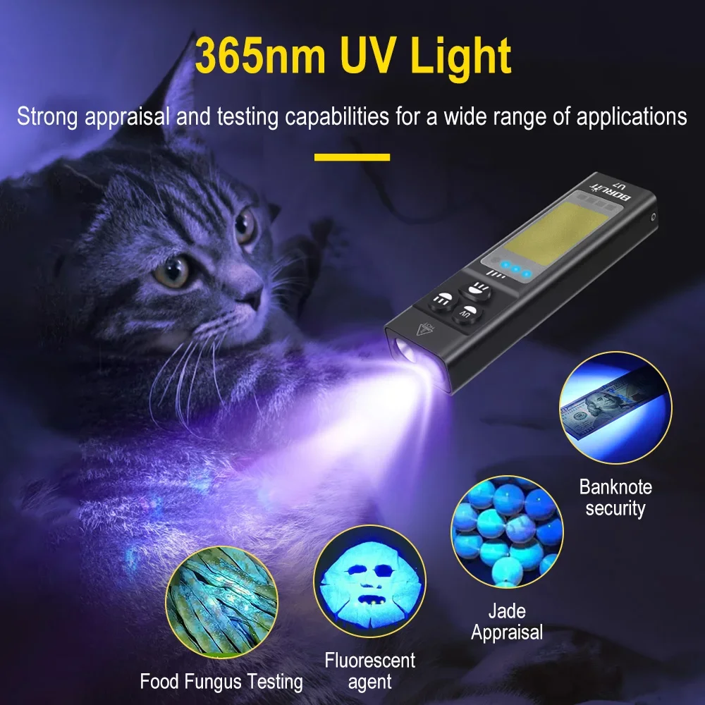 BORUiT U7 Ultra Bright LED Flashlight 1100LM SST40 COB RGB UV Light Type-C Charging /Power Bank Camping Fishing Pocket Lantern
BORUiT U7 Ultra Bright LED Flashlight 1100LM SST40 COB RGB UV Light Type-C Charging /Power Bank Camping Fishing Pocket Lantern