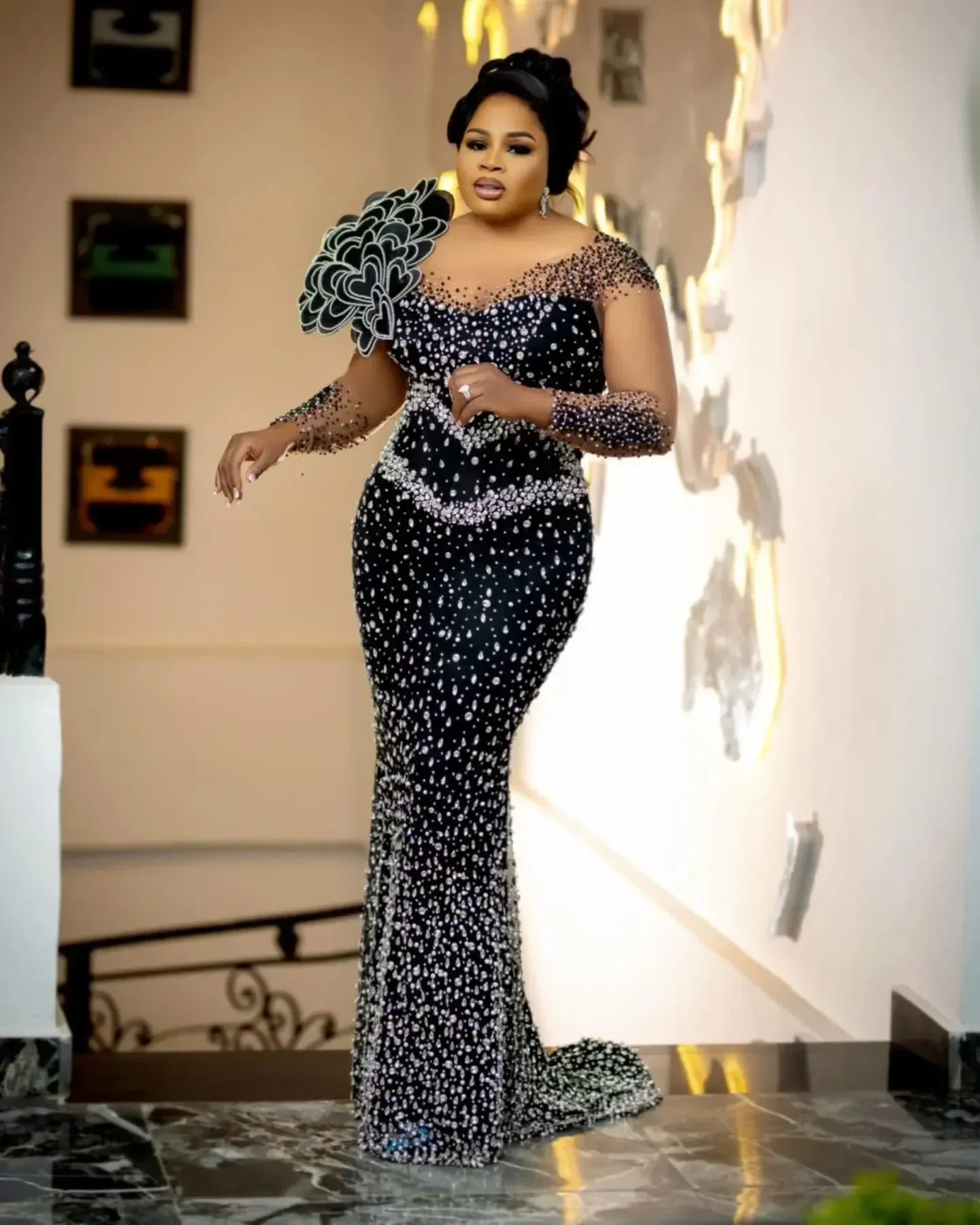 Luxurious Dresses For Special Occasions Rhinestones Florals Evening Formal Party Birthd African Aso Ebi Black Mermaid Prom Dres
Luxurious Dresses For Special Occasions Rhinestones Florals Evening Formal Party Birthd African Aso Ebi Black Mermaid Prom Dres
