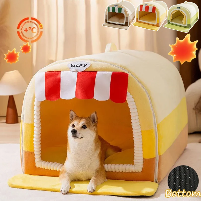 New Winter Dog House Warm Enclosed Pet Bed Removable Washable Portable House Pet Sleeping Bed for Medium Large Dogs Coussin Chat
New Winter Dog House Warm Enclosed Pet Bed Removable Washable Portable House Pet Sleeping Bed for Medium Large Dogs Coussin Chat