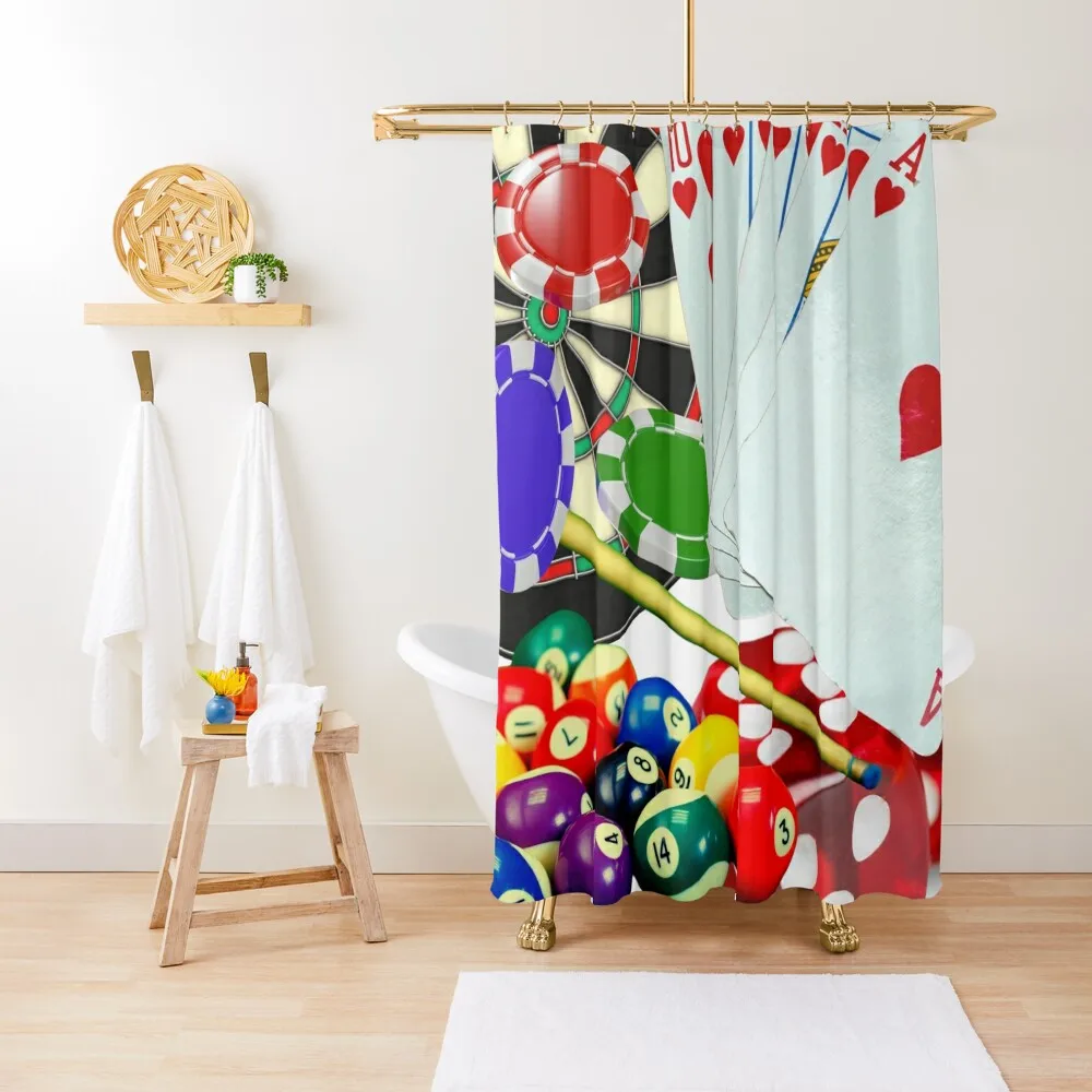 Darts, Dice, Pool, and Games Shower Curtain Shower Bathroom For Shower Bathroom For Bathroom Deco Curtain
Darts, Dice, Pool, and Games Shower Curtain Shower Bathroom For Shower Bathroom For Bathroom Deco Curtain