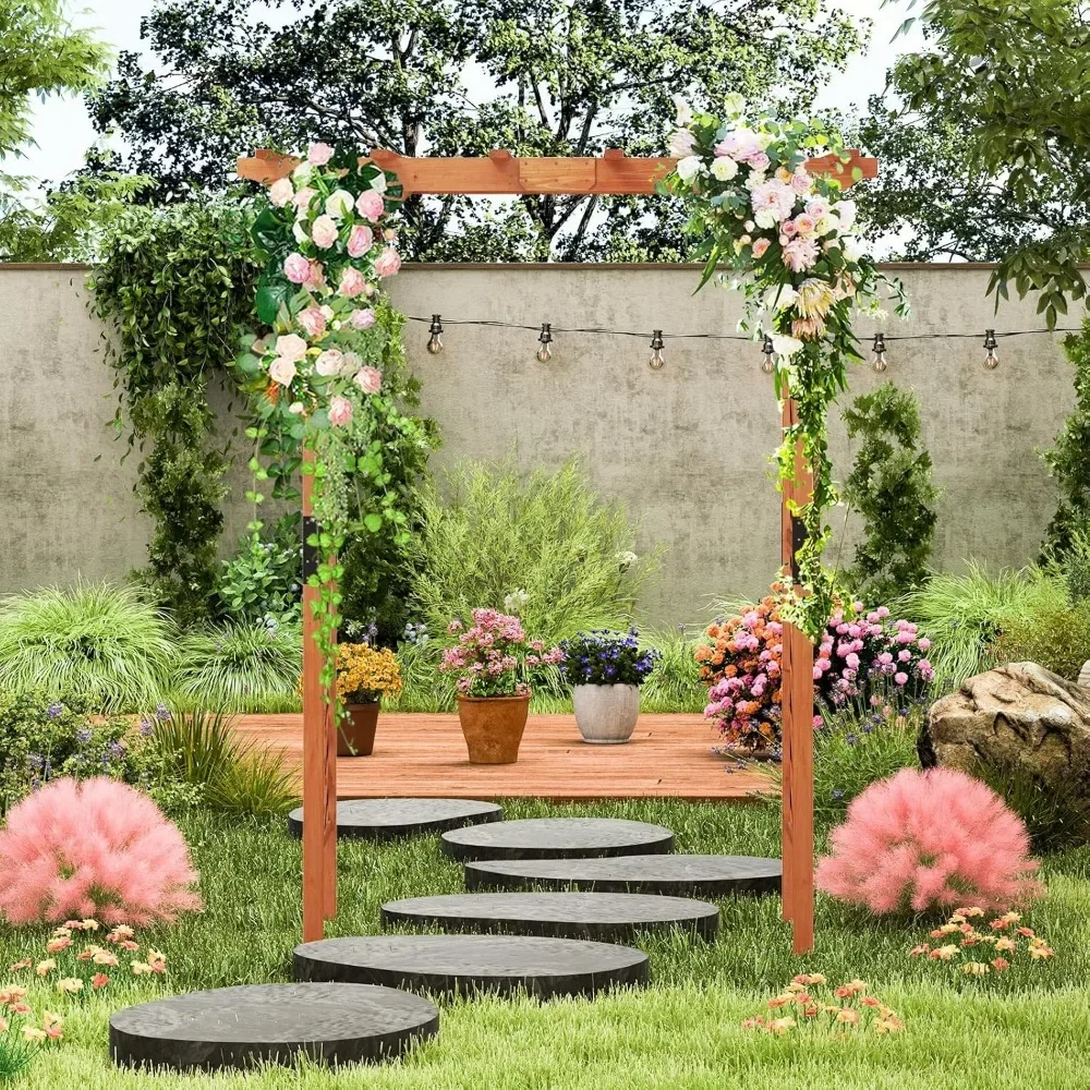 84" Wood Garden Arbor, 88inch Wood Backdrop Stand Wedding Arches, Pergola Archway Plant Climbing Arch Trellis for Yard
84" Wood Garden Arbor, 88inch Wood Backdrop Stand Wedding Arches, Pergola Archway Plant Climbing Arch Trellis for Yard