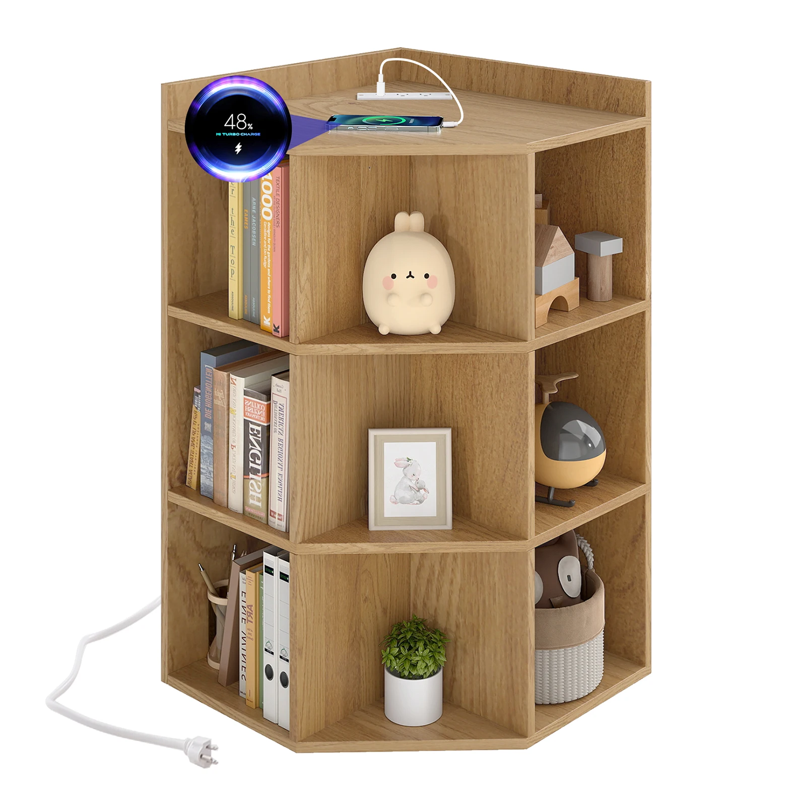 3-Tier Kids Corner Toy Storage Organizer w/ USB Ports and Outlets 9 Cubbies
3-Tier Kids Corner Toy Storage Organizer w/ USB Ports and Outlets 9 Cubbies