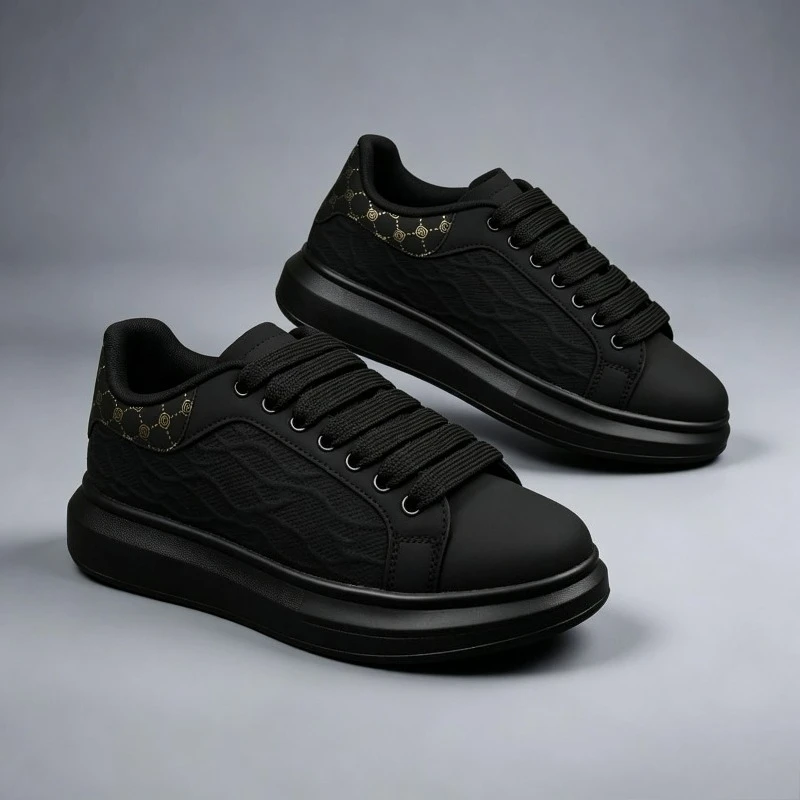 White thick-soled new low-top men's shoes are breathable, fashionable and casual, light and comfortable, round-toe sneakers
White thick-soled new low-top men's shoes are breathable, fashionable and casual, light and comfortable, round-toe sneakers