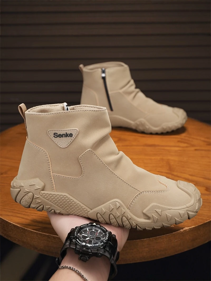 Men's Winter Warm Fleece Lined High Top Casual Shoes Waterproof Non Slip Workwear Comfortable Leather Upgraded PVC Sole
Men's Winter Warm Fleece Lined High Top Casual Shoes Waterproof Non Slip Workwear Comfortable Leather Upgraded PVC Sole