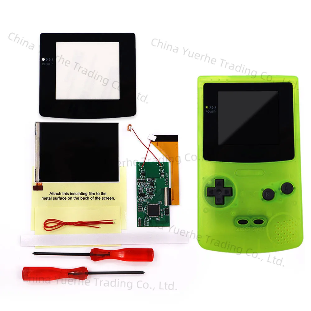 Full Screen Display GBC IPS LCD Backlight for Gameboy Color LCD screen color model adjustment With Pre-cut Shell housing
Full Screen Display GBC IPS LCD Backlight for Gameboy Color LCD screen color model adjustment With Pre-cut Shell housing