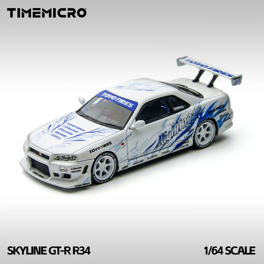 TimeMicro 1:64 Skyline GT-R R34 Drifting Blaze Alloy Model
TimeMicro 1:64 Skyline GT-R R34 Drifting Blaze Alloy Model